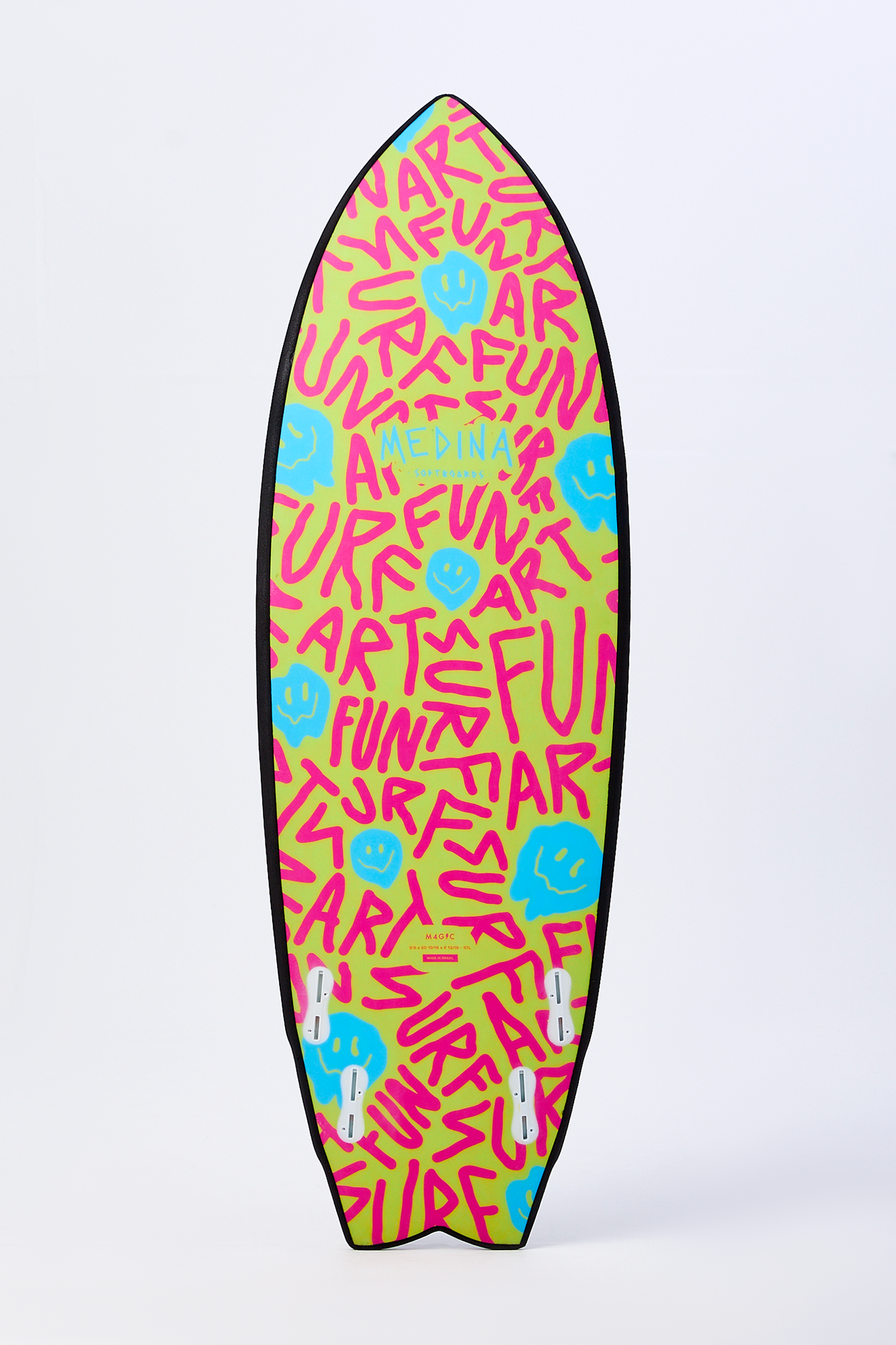 Medina Soft Top Black Smile 5'6 40L - FCSII