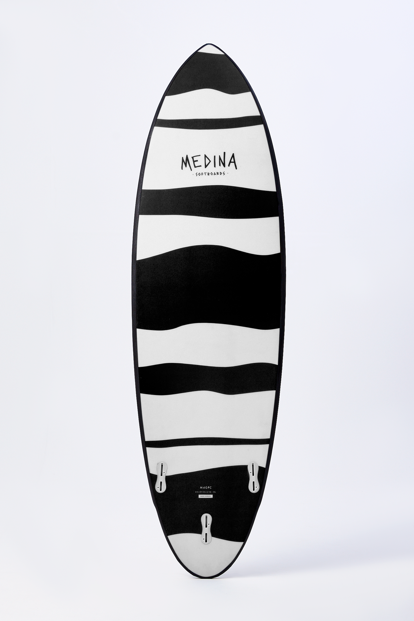 Medina Soft Top Black Old News 6'4 46L - FCSII