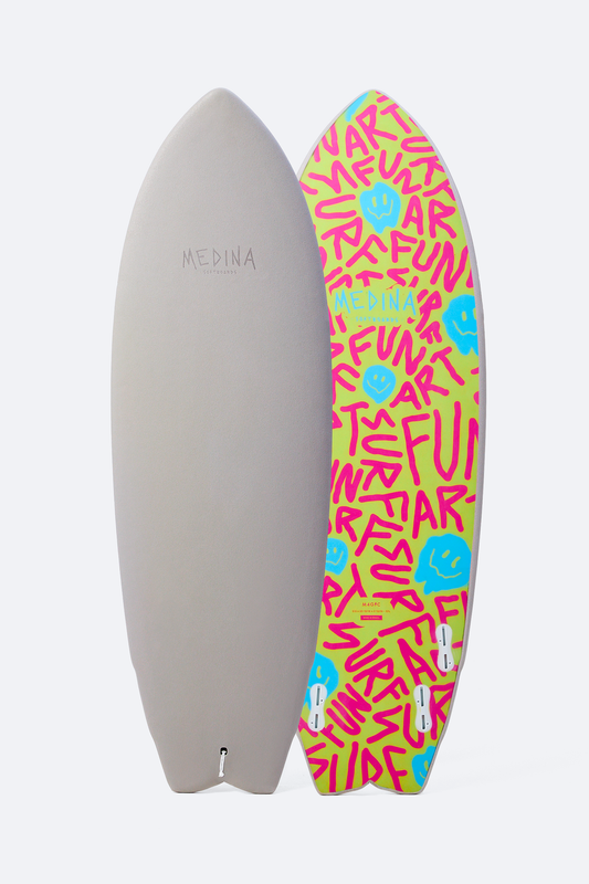 Medina Soft Top Grey Smile 5'6 40L - FCSII