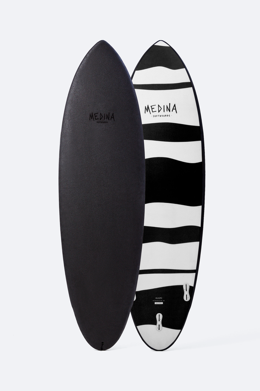 Medina Soft Top Black Old News 6'4 46L - FCSII