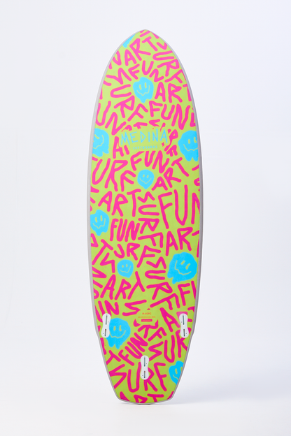 Medina Soft Top Grey Smile 5'8 40L - FCSII